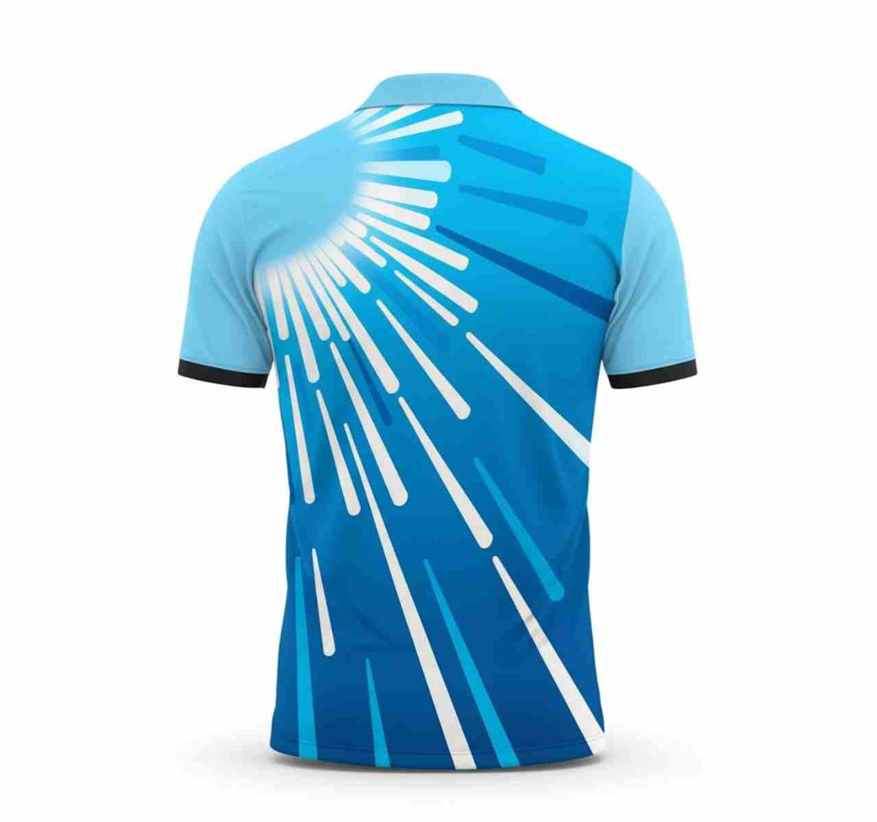 Customised Cricket Jerseys Sky Blue - Image 2