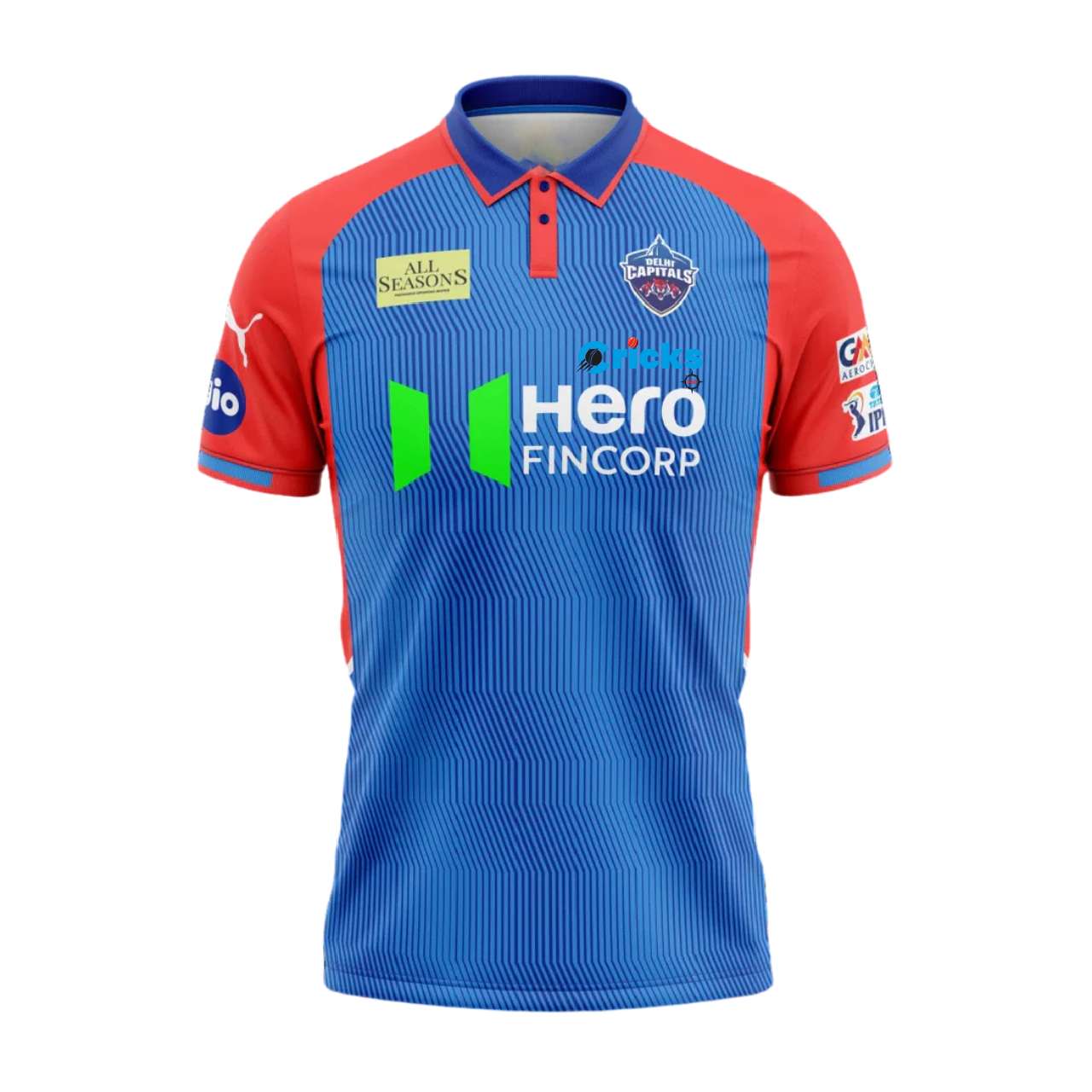 Delhi Capitals 2025 IPL Replica Jersey (DC 2025 With Name Personalization)