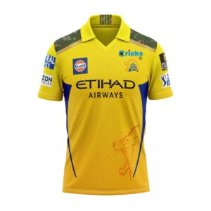 Chennai Super Kings 2025 IPL Replica Jersey Half Sleeves (CSK With Name Personalization)