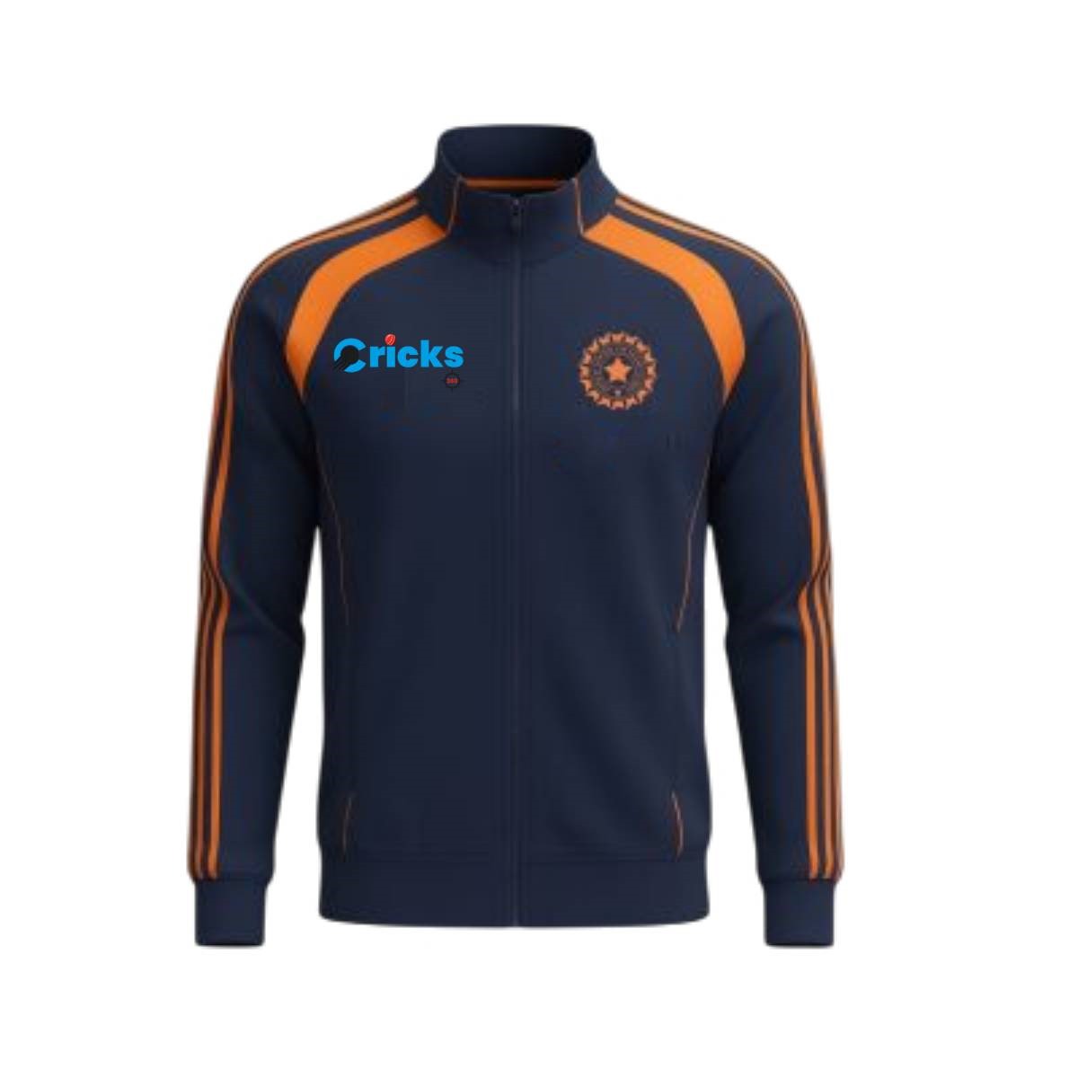 Team India Jacket – Navy and Orange – Zipper