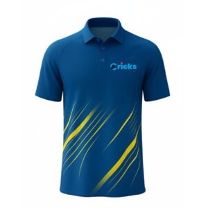 Cricket Polo Collar Sports Jersey for Men With Team Name and Number Printed | T-Shirt With Customizable Name