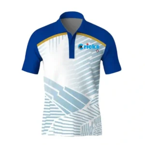 Customised Cricket Jerseys White & Blue